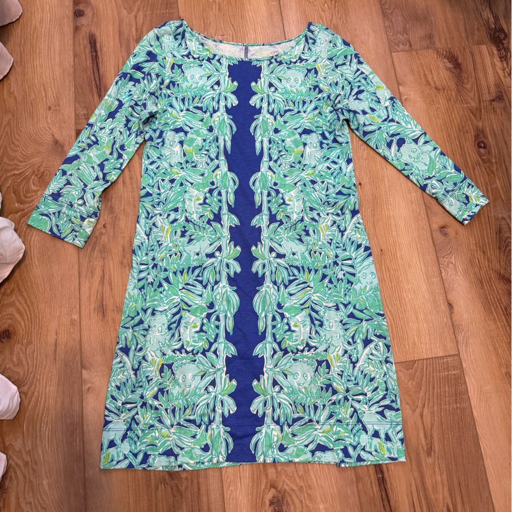Lilly Pulitzer Blue and Green Floral Dress
